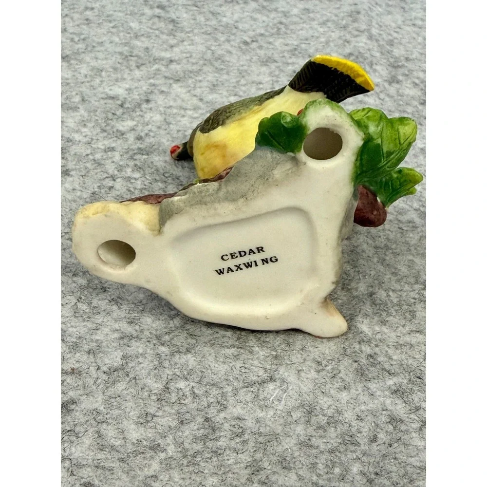 Cedar Waxwing Porcelain Figurine 